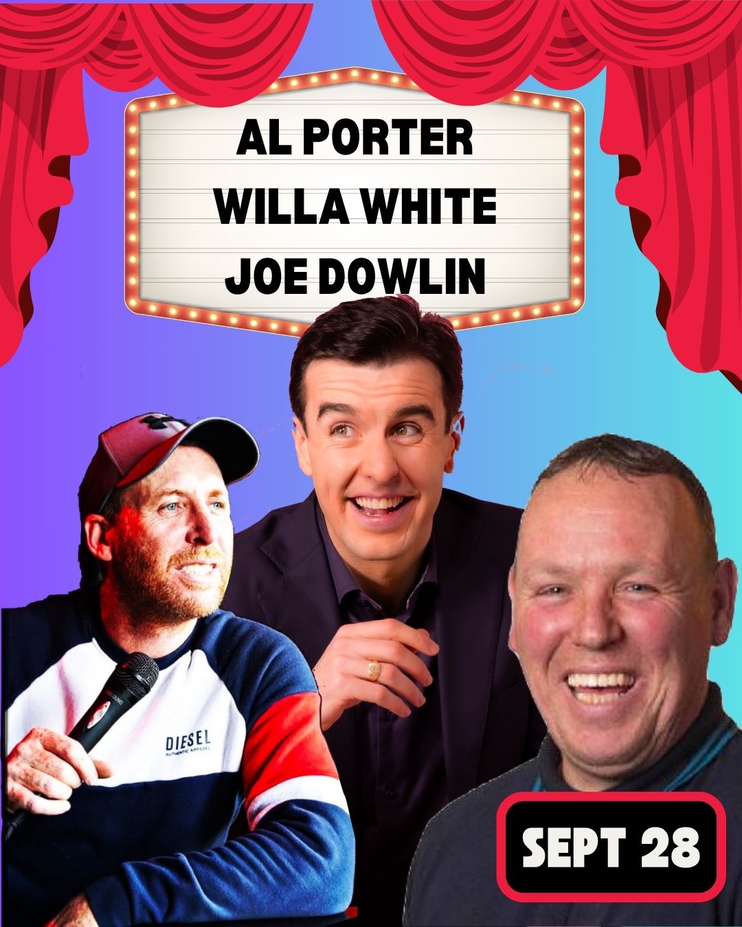 Al Porter, Willa White, Joe Dowlin - Palmerstown House - Sept 28